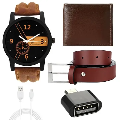 Buy Black Leather Wallet + Belt Combo Set- Jointlook.com/shop